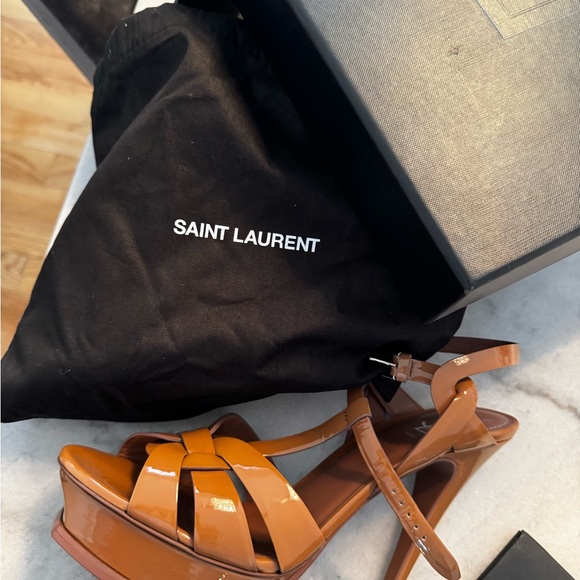 Saint Laurent YSL Women's Patent heels 42 Tribute 105 original box BRAND NEW 👠 - Picture 9 of 16